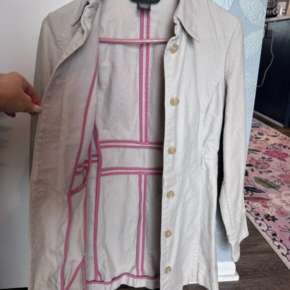 Banana Republic Women's Light Jacket Neutral With Pink Detail - Picture 2 of 2